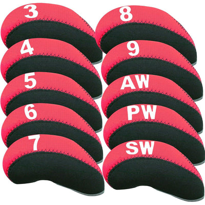 Golf Iron Covers Set Neoprene without Window Top 10 Pack