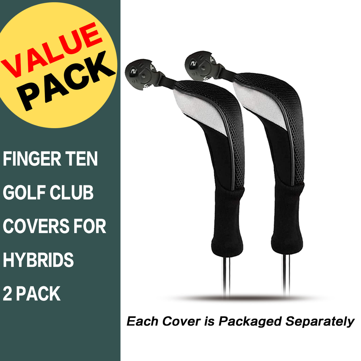 Golf Head Covers 2 Pack Fit All Wood Hybrid