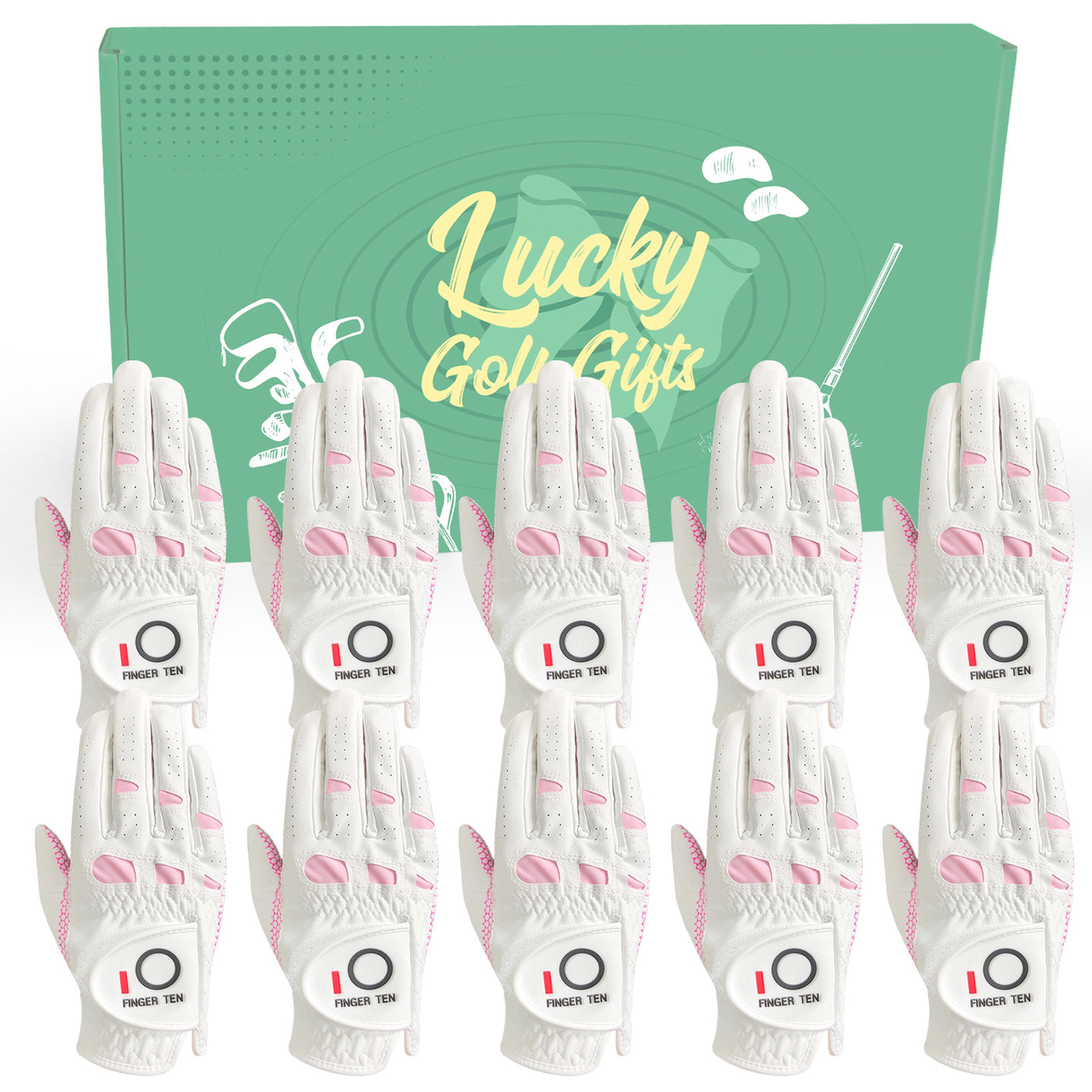 Women's Golf Gloves Extra Grip All Weather 10 Pack