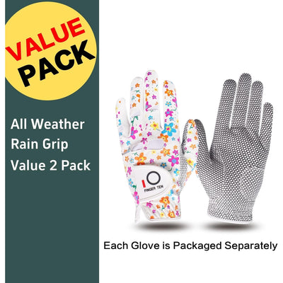 Women's Golf Gloves Extra Grip Weathersof Flower 2 Pack