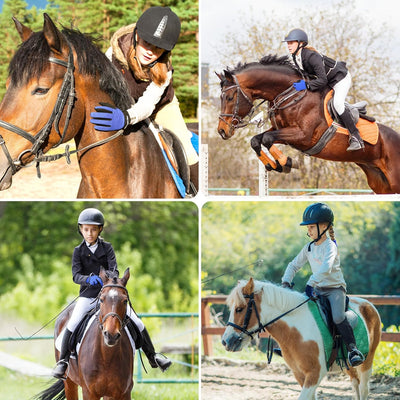 Gants d'équitation pour enfants pour filles et garçons, en maille respirante et légère