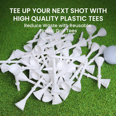 50/100 Pack Golf Tees Unbreakable Plastic 3 1/4