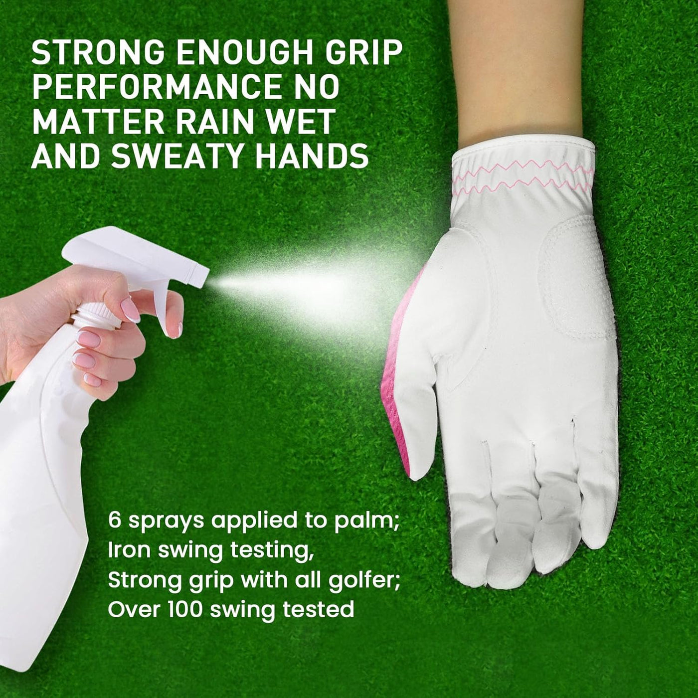 Women's Golf Gloves Mesh Rain Grip Hot Wet Weather 1 Pair