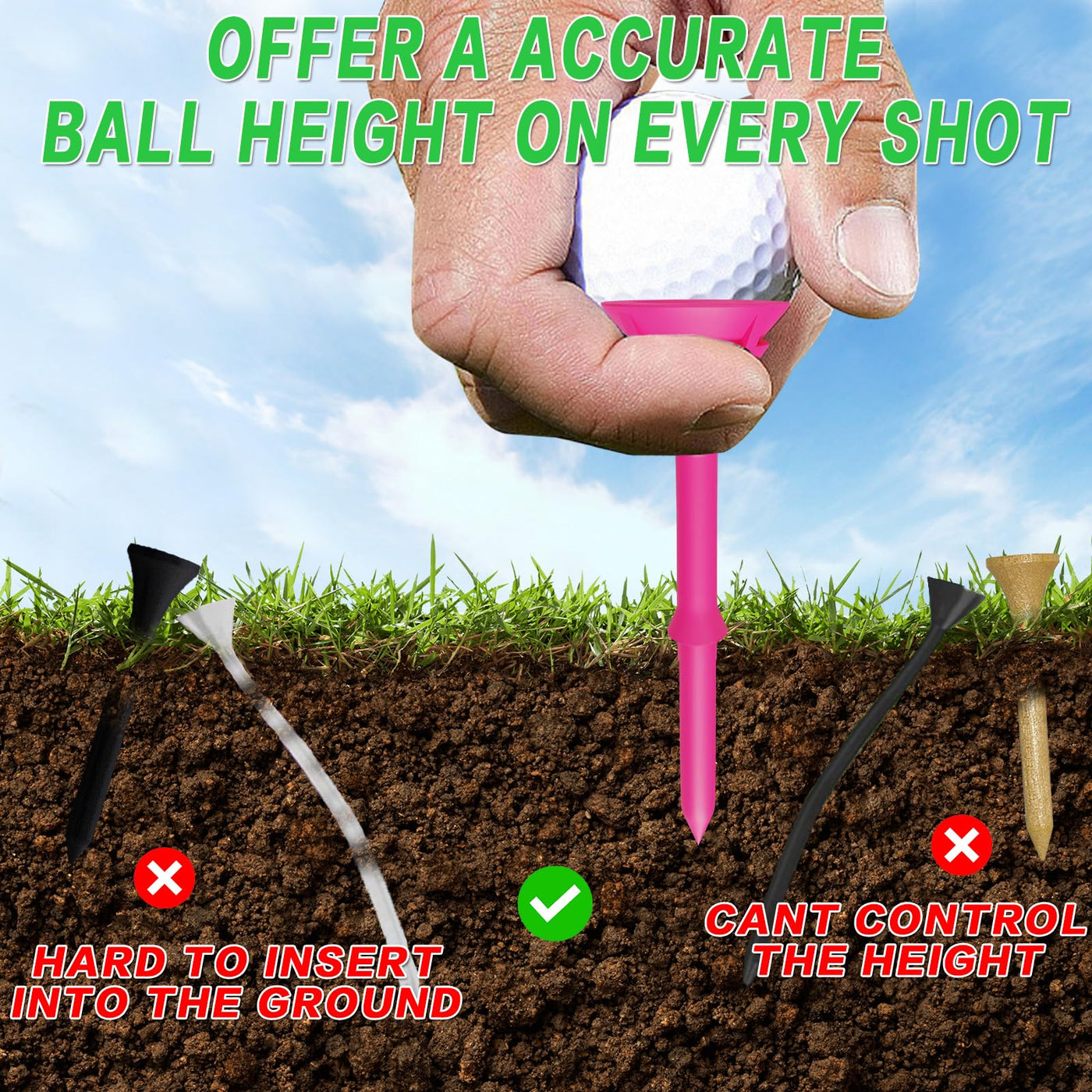 60 Pack Cup Tees 3 1/4 Unbreakable