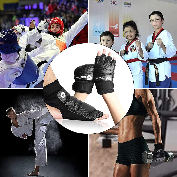 Guanti Per Sparring Taekwondo E Kickboxing, Protezioni Mani A Mezzo Dito, Nuove Senza Etichette