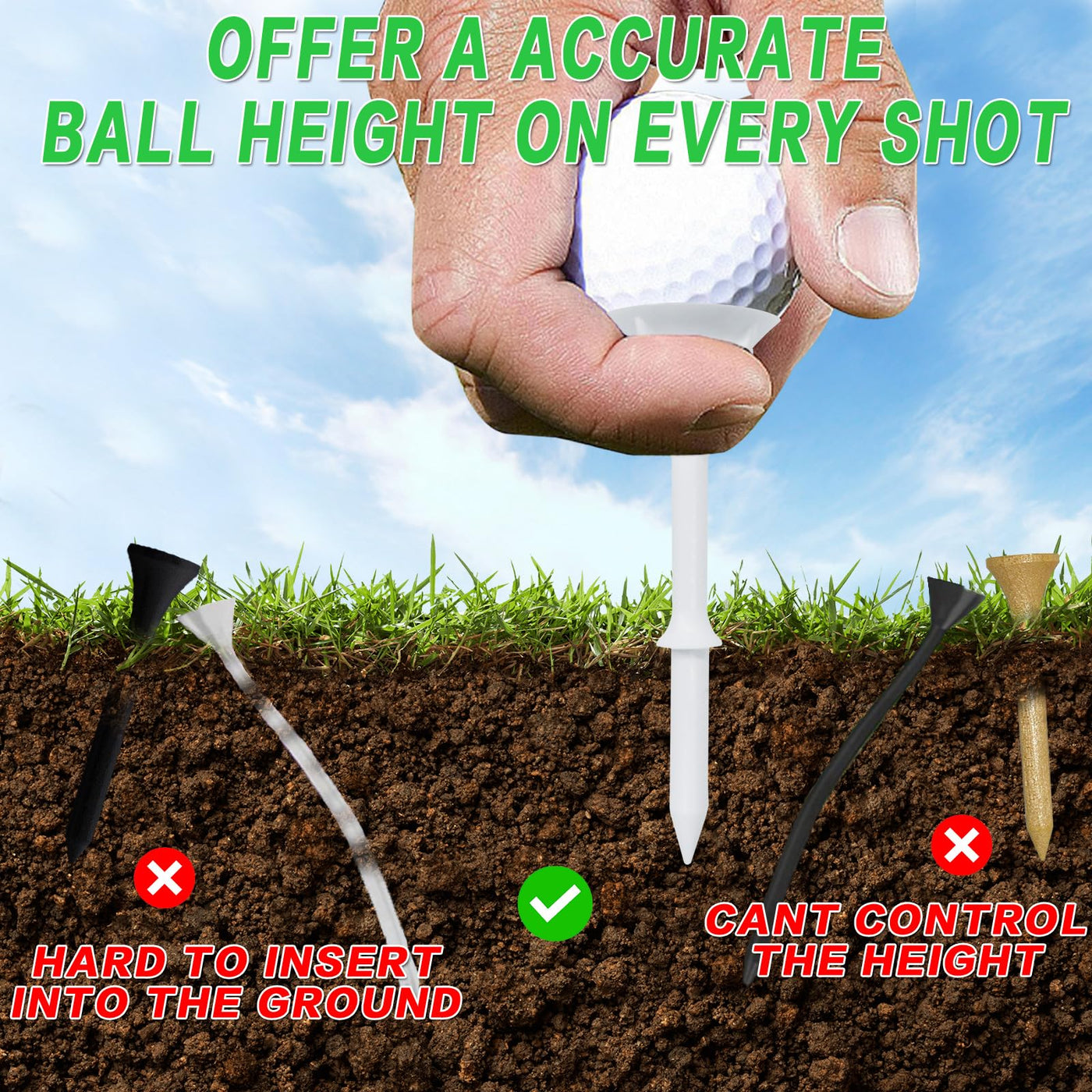 60 Pack Cup Tees 3 1/4 Unbreakable