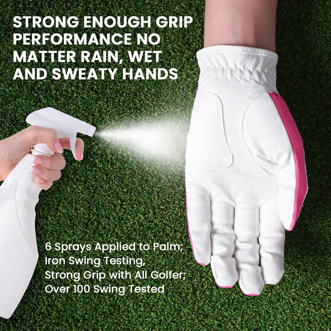 Womens Golf Gloves Wet Hot All Weather Grip 1 Pair