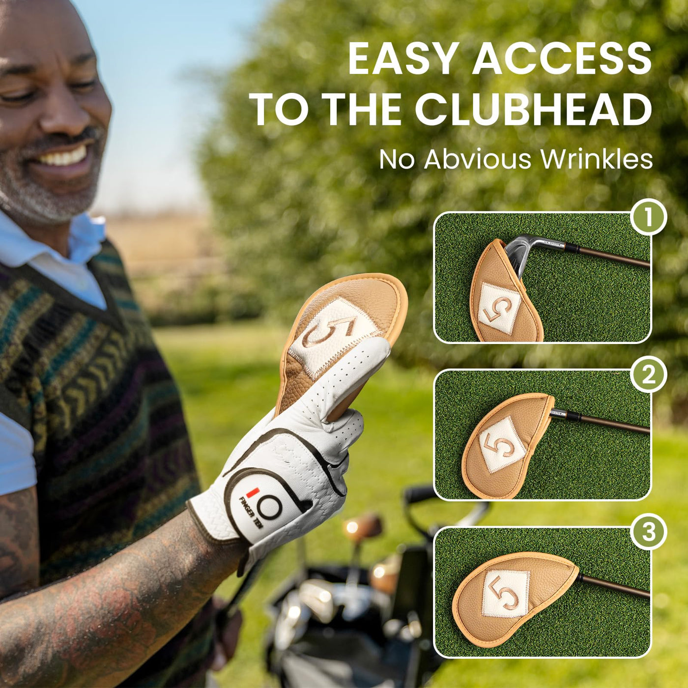 Golf Iron Head Covers 12 Piece Set Universal Fit