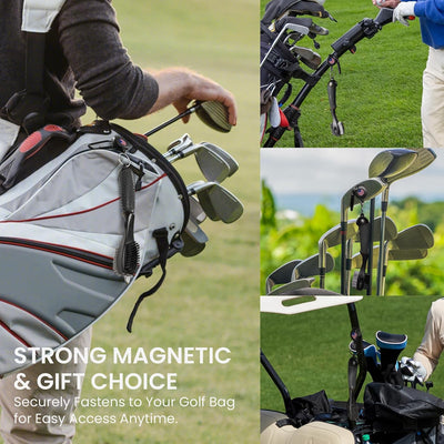Golf Club Brush Groove Cleaner with Magnetic Carabiner