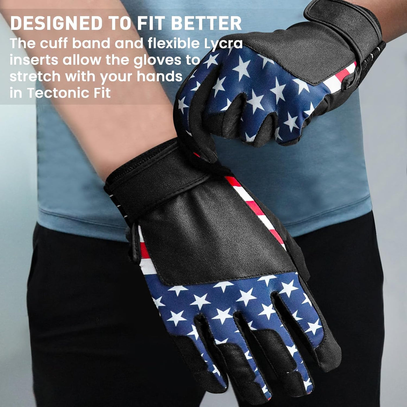 Baseball Softball Batting Gloves Youth Adult USA Flag 1 Pair