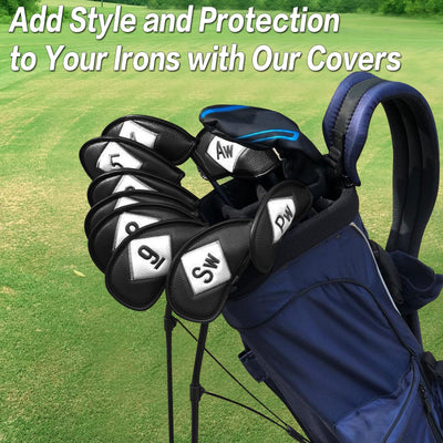 Golf Iron Head Covers 12 Piece Set Universal Fit