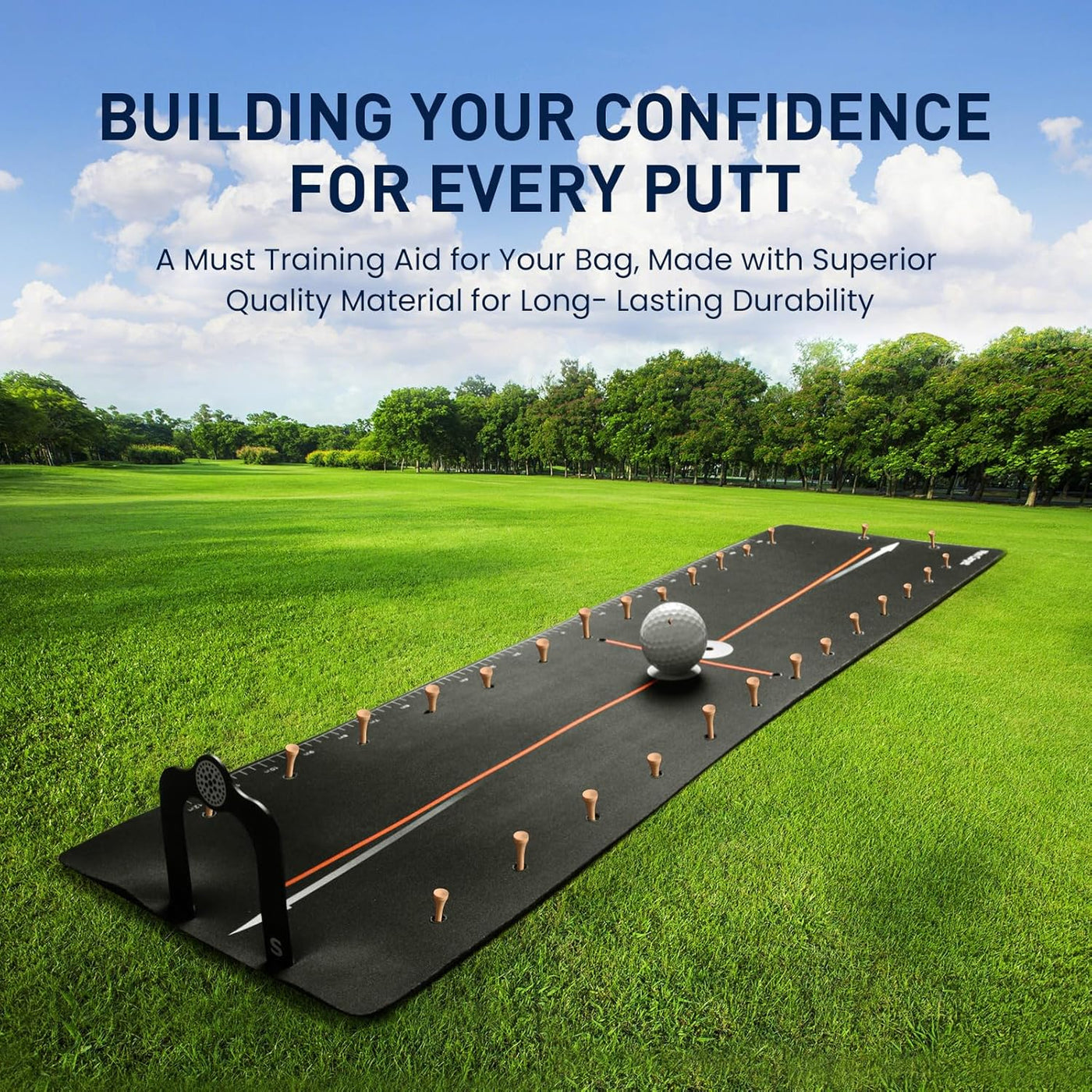 Golf Putting Mat with Arc&Path for Right Left Handed Golfer Improve Putting Sroke Skills