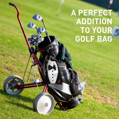 Golf Valuables Pouch Ball Tee Bag with Drawstrings White Black