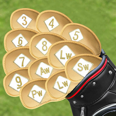 Golf Iron Head Covers 12 Piece Set Universal Fit