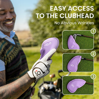 Golf Iron Head Covers 12 Piece Set Universal Fit