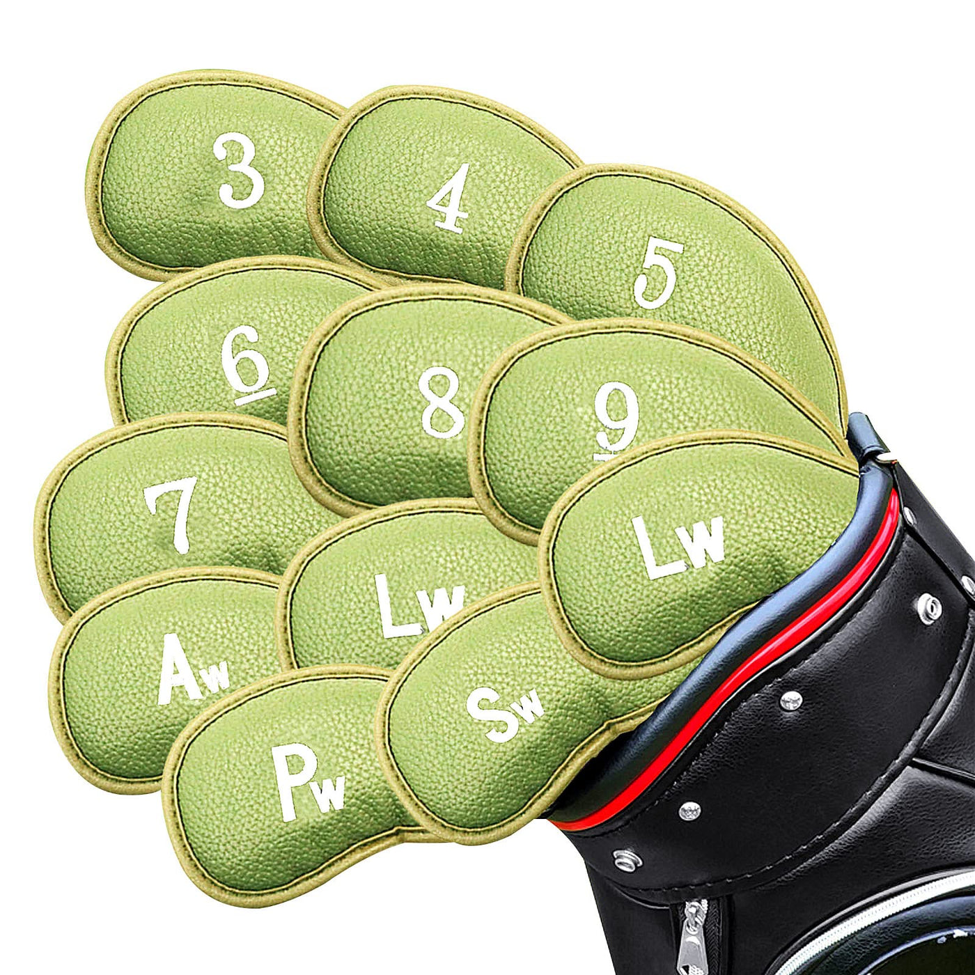 Golf Iron Head Covers 12 Piece Set Universal Fit