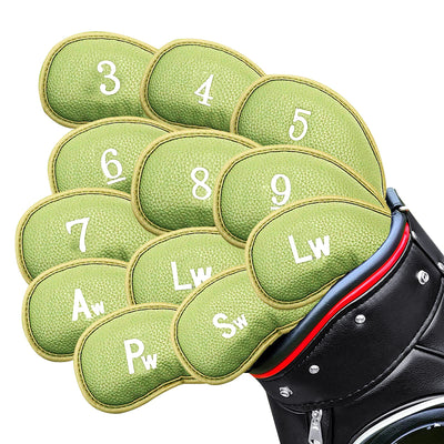 Golf Iron Head Covers 12 Piece Set Universal Fit