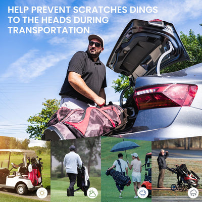 Golf Iron Head Covers 12 Piece Set Black Spider Universal Fit