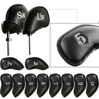 Golf Iron Head Covers 12 Piece Set Universal Fit