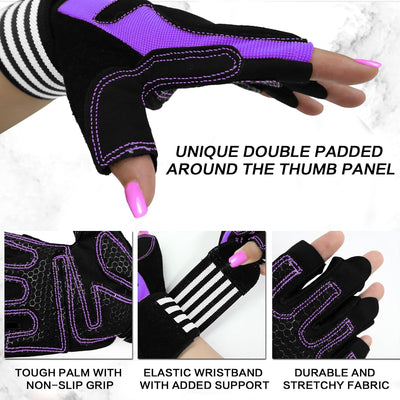 Ladies Weight Lifting Gloves Gym Workout with Wrist Support