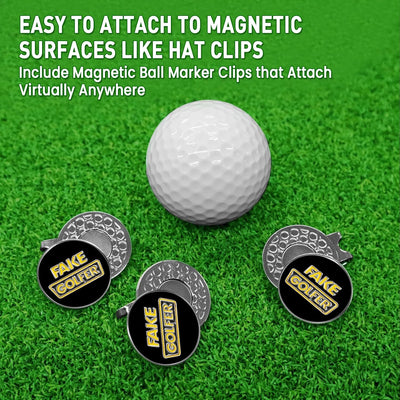 3 Pcs Golf Ball Markers with 3 Pack Hat Clip