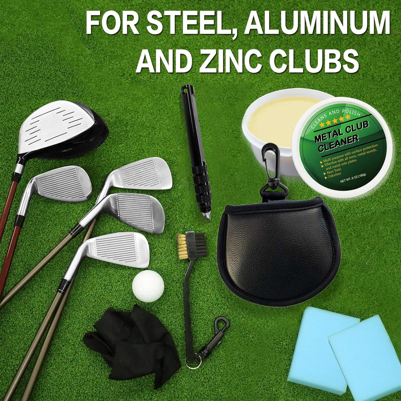 Golf Iron Polishing Kit Club Cleaner Polish Cleaning