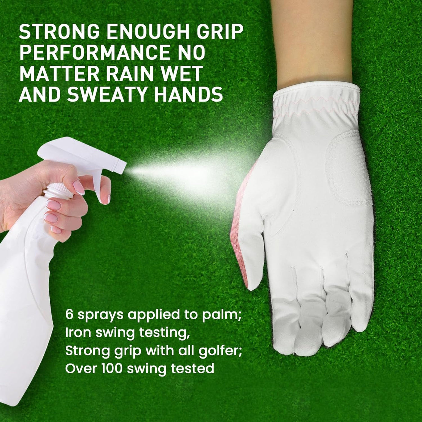 Gants de golf pour femmes Rain Grip Hot Wet All Weather Value 1 paire pour les deux mains 