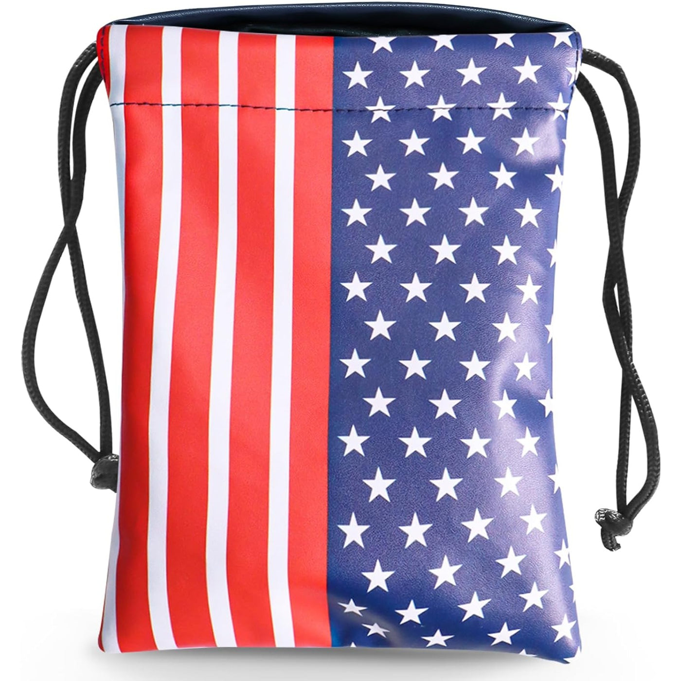 Golf Valuables Pouch Ball Tee Bag with Drawstrings USA Flag