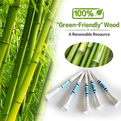 Golf Tees Wood 3 1/4 2 3/4 Inch Wooden Bamboo 50/120 Count