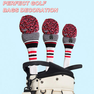 Knit Golf Head Covers Driver Fairway Woods Hybrid 1 Pack