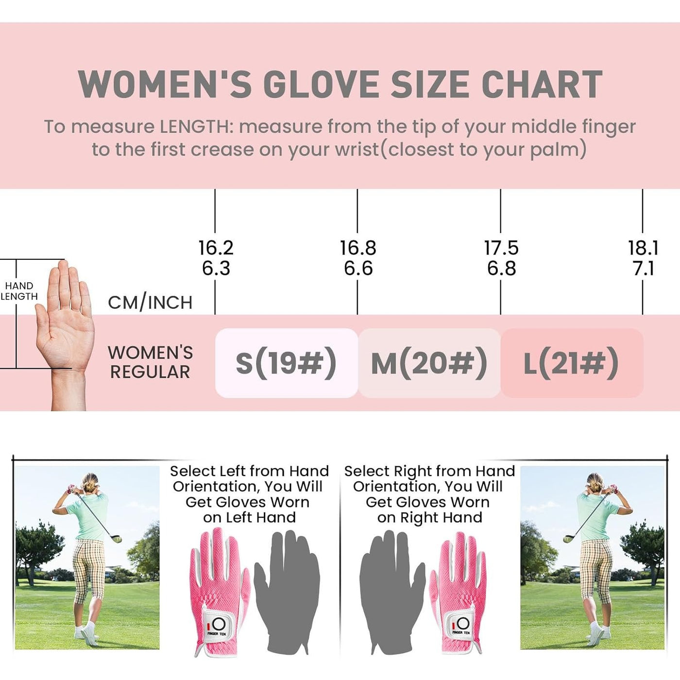 Women's Golf Gloves Mesh Rain Grip Hot Wet Weather 1 Pair