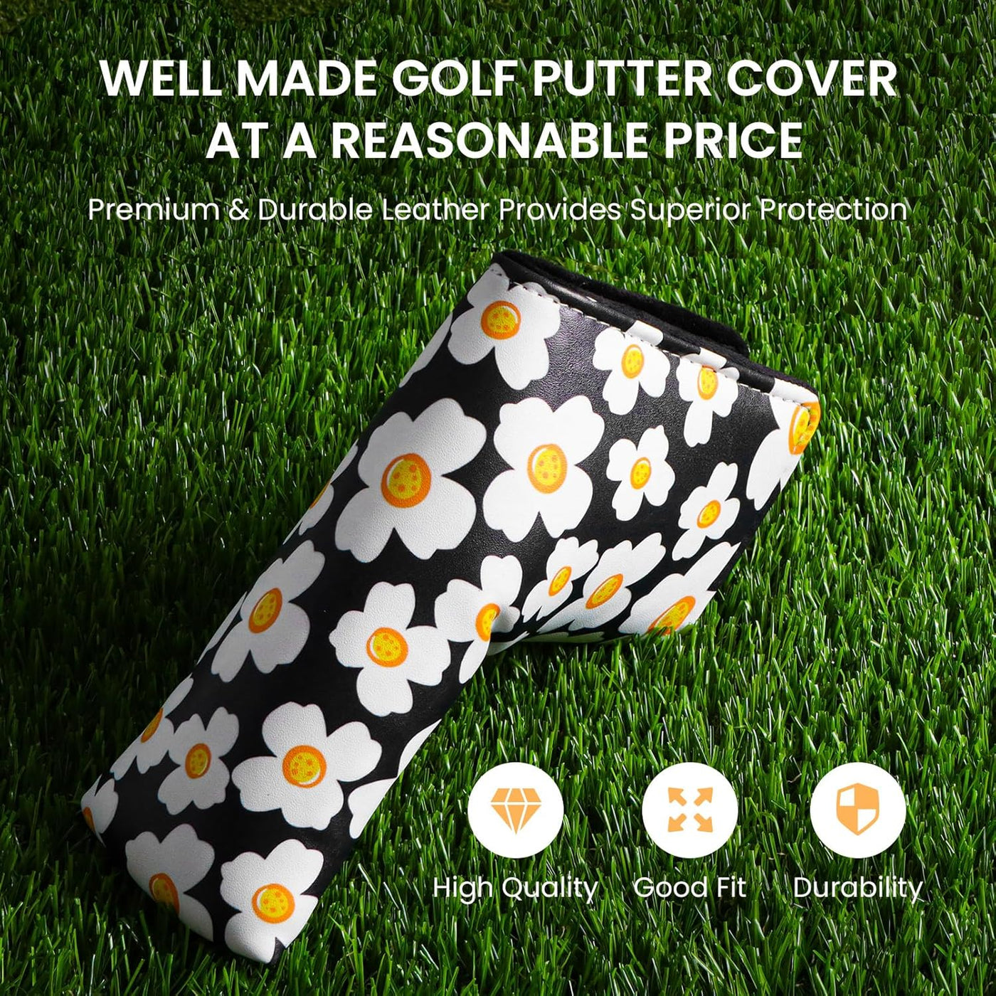 Waterproof Protection Golf Putter Covers Daisy Fit Most Blade Putters