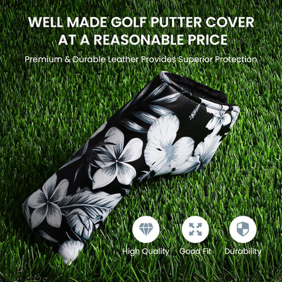 Housses de protection imperméables pour putter de golf White Garden s'adaptent à la plupart des putters à lame 