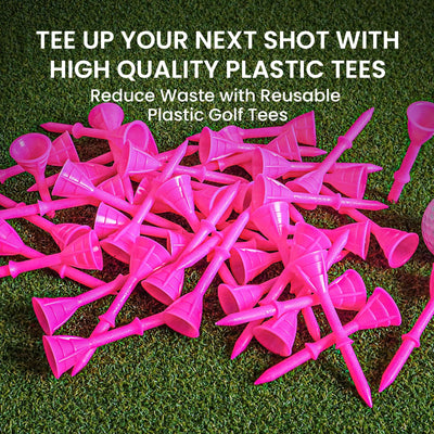 50/100 Pack Golf Tees Unbreakable Plastic 3 1/4
