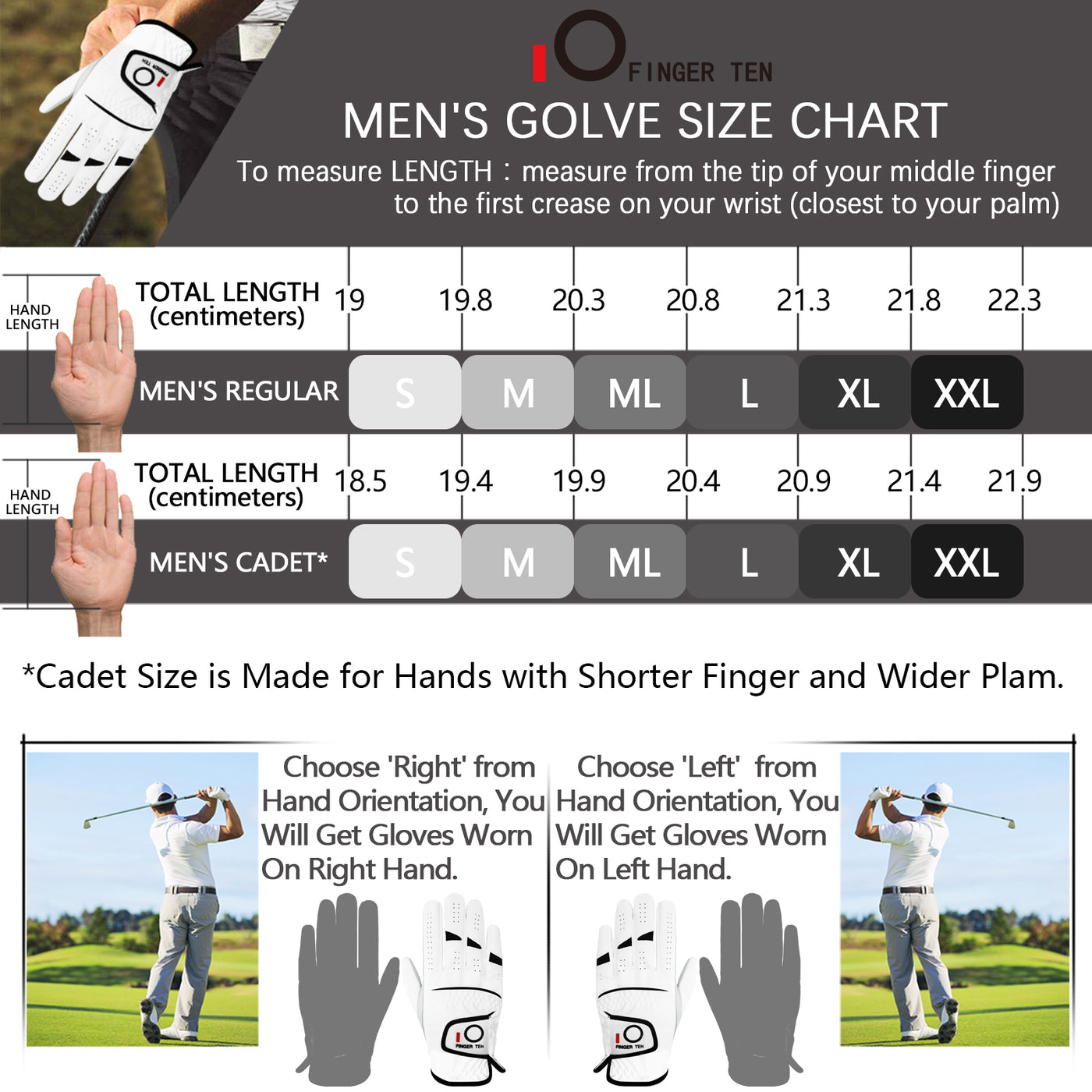 Golf Gloves Men 3 Pack All Weather Leather Grip