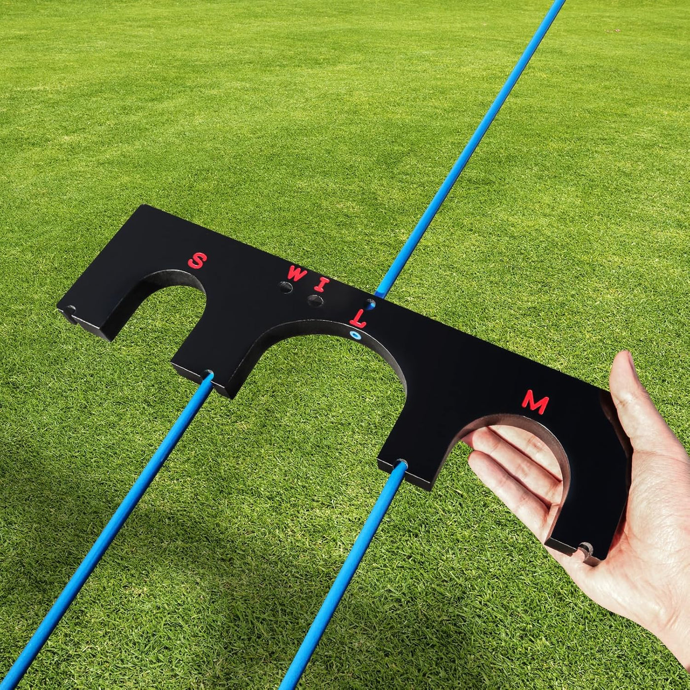 Golf Training Aid Gate with 6 Alignment Sticks and 5 Different Swing Plane Angles Professional Portable Light Weight