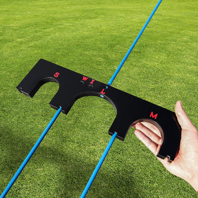 Golf Training Aid Gate with 6 Alignment Sticks and 5 Different Swing Plane Angles Professional Portable Light Weight