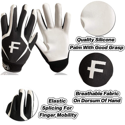 Football Gloves Men Adult Ultra Tack Sticky Non-Slip Palm Receivers