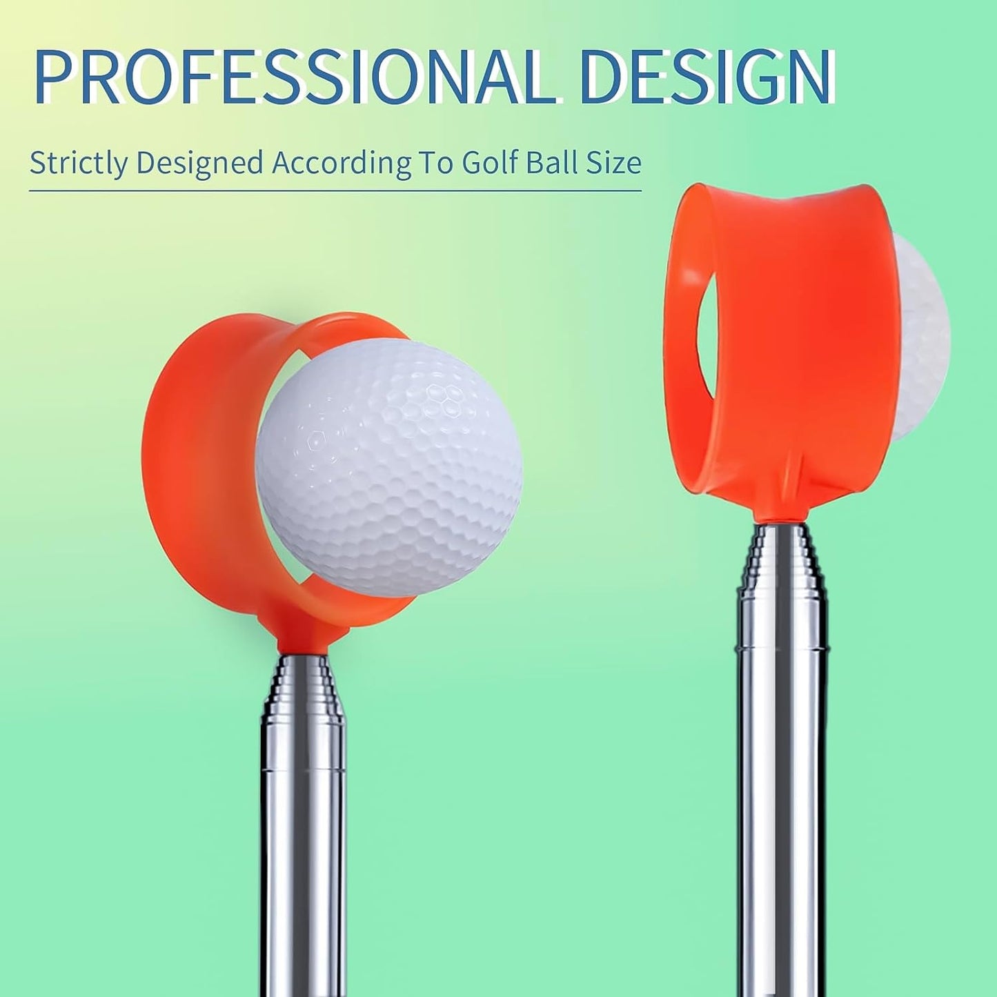 Golf Ball Retriever for Water Telescopic, 9Ft/12Ft Stainless Steel Ball Retriever Tool Golf Ball Grabber