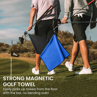 2 Pack Golf Towels with Magnetic Carabiner 16''X16''