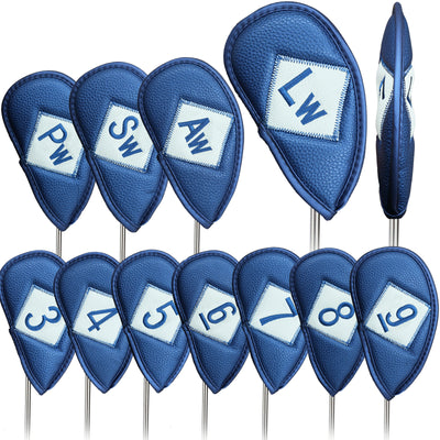 Golf Iron Head Covers Both Sides Embroidery 12 Piece Set