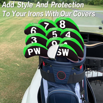 Golf Iron Covers Set Neoprene with Top Window 10 Pack