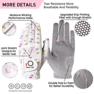 Women's Golf Gloves Extra Grip All Weather 2 Pack