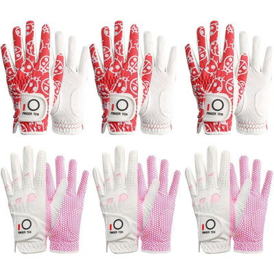 Women's Golf Gloves Extra Grip Red Pink Combo 6 Pack