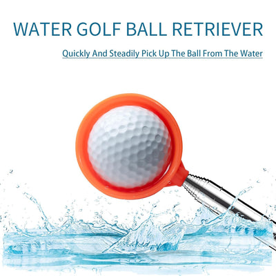 Golf Ball Retriever for Water Telescopic, 9Ft/12Ft Stainless Steel Ball Retriever Tool Golf Ball Grabber