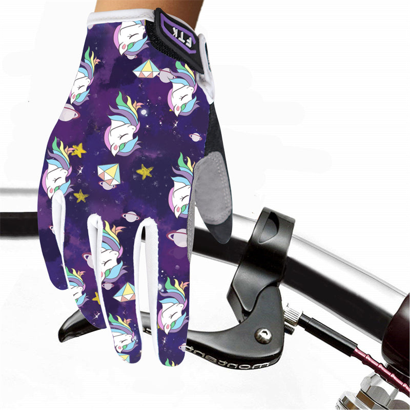 1 Pair Unicorn Cycling Gloves for Kids Sport