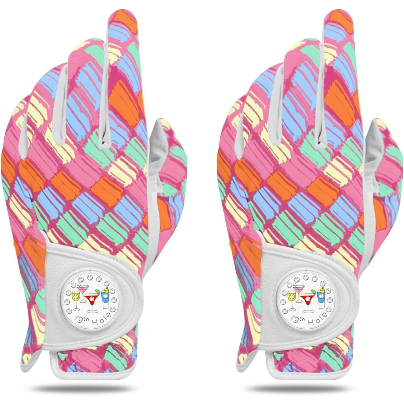 Women's Golf Glove Printed Colored Combo 2 Pack