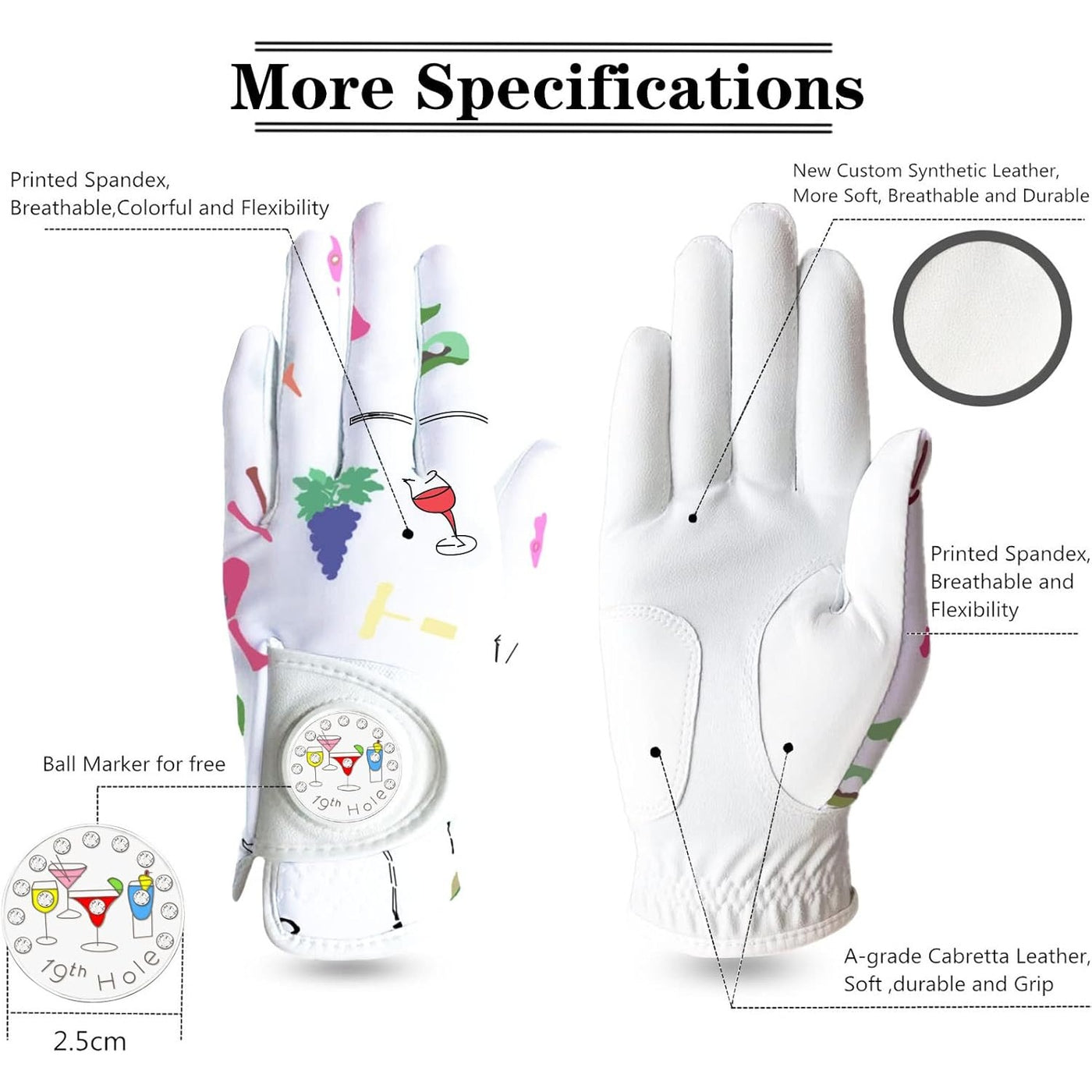 Women's Golf Gloves All Weather Comfortable Breathable Value Gift Set