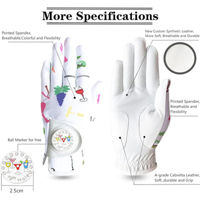 Coffret cadeau de gants de golf pour femmes, confortables et respirants, toutes saisons 