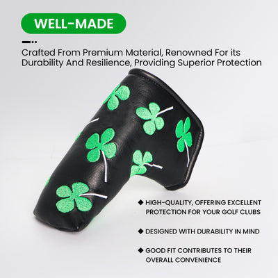 Golf Putter Covers Lucky Clover Fit Most Blade Putters